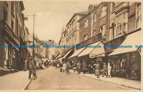 R650244 Bideford. High Street. Postkarte