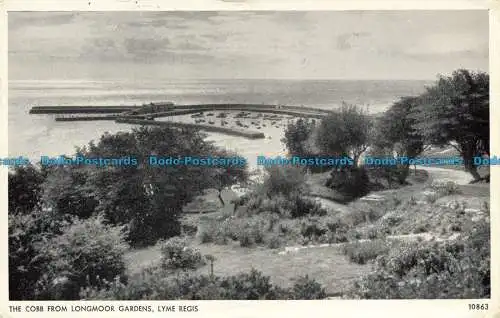 R650951 Lyme Regis. Die Cobb von Longmoor Gardens. Lyme Regis Druck. 1955