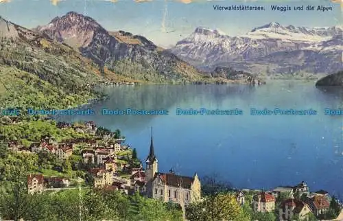 R652221 Vierwaldstattersee. Weggis und Die Alpen. E. Goetz