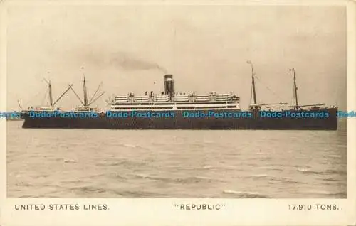 R652239 United States Lines. Republik. Waterlow