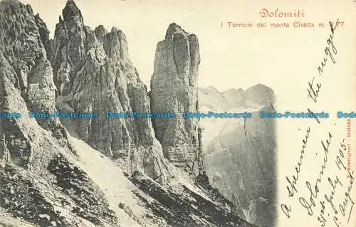 R652261 Dolomiten. Torrioni Del Monte Civetta. P. Schutzschalter