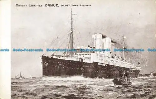 R652307 Orientlinie. S.S. Hormus. Orient Line von Royal Mail Dampfern