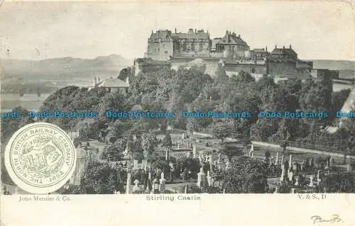 R652326 Stirlingschloss. John Menzies. V. und S.D. Die North British Railway. 1