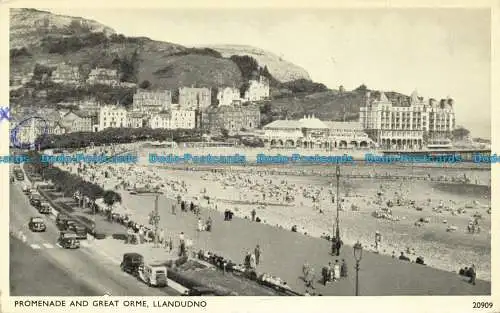 R652340 Llandudno. Promenade und Great Orme. J. Lachs. 1959