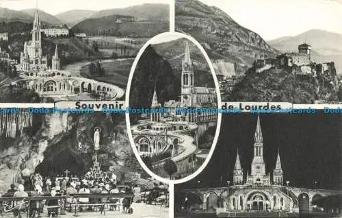 R651691 Souvenir De Lourdes. Die Basilika. P. Süß. Multi View