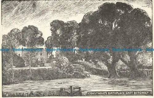 R652361 Constable Geburtshaus. East Bergholt. A.F. Hynard. Charles E. Blume