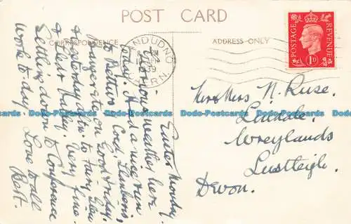 R652782 Llandudno. Happy Valley. Postkarte. 1939