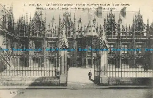 R651731 Rouen. Gerichtshof innerhalb der Front aus der Thouret Street. J.C.Ro