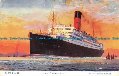 R652386 Cunard Line. R.M.S. Franken