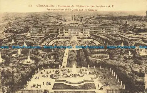 R652795 Versailles. Panoramablick auf das Schloss und die Gärten. A. Papeghin