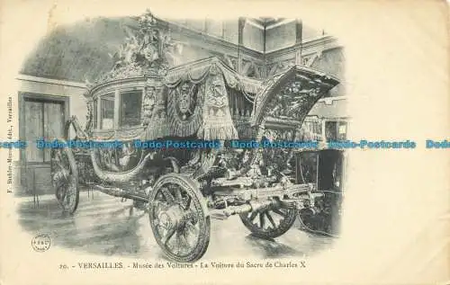 R652796 Versailles. Automuseum. Das Auto der Heiligen von Karl X. F. Bie