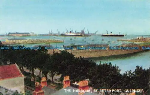 R652811 Guernsey. Hafen von St. Peter. Der Hafen. Guernsey Presse