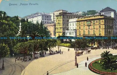 R651773 Genua. Piazza Corvetto. D.T