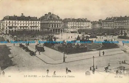 R651817 Le Havre. Gambetta-Platz und Theater. ND. Foto