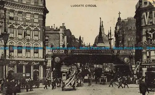 R651829 Ludgate Circus. Die Auto-Foto-Serie. 1909