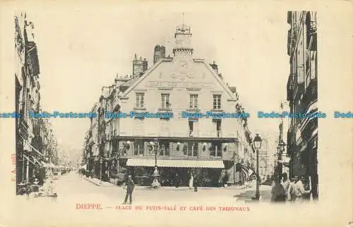 R652495 Dieppe. Place du Puits Sale und Cafe des Tribunals