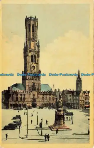 R652506 Brügge. Der Glockenturm. Artcolor. 1954