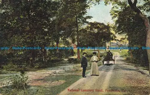 R652946 Fla. Pensacola. National Cemetery Road. Internationale Postkarte. Nein. 125