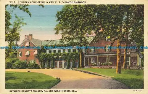 R652966 Del. Pa. und Wilmington. Zwischen Kennett Square. Landhaus von Herrn und