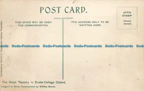 R653031 Oxford. Der große Wandteppich im Exeter College. Davis. William Morris