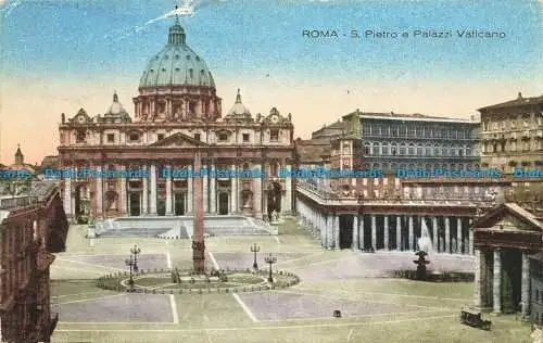 R653480 Rom. St. Peter und Vatikanische Paläste. G.M.R. 1923