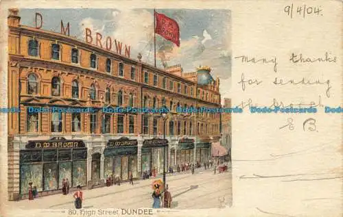 R653080 Dundee. 80. High Street. Postkarte. 1904