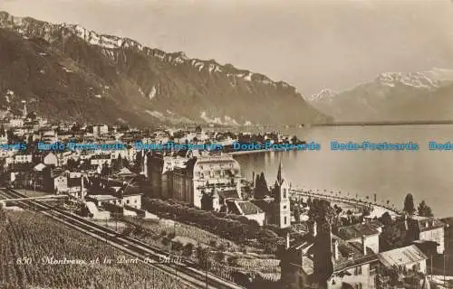 R653518 Montreux und der Dent du Midi. Photoglob