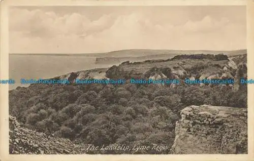 R653557 Lyme Regis. Der Landrutsch. Postkarte