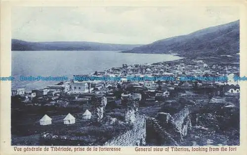 R652737 Allgemeine Ansicht von Tiberias. Blick vom Fort aus. Kairo Postcard Trust. S