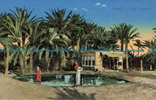 R653654 Suez. Der Brunnen. Kairo Postcard Trust. Serie 649