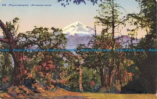 R653660 Popocatepetl. Amecameca. Postkarte