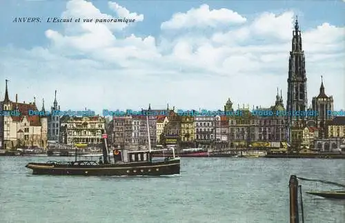 R653236 Antwerpen. L Schelde und Panoramablick