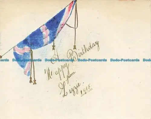 R653677 Alles Gute zum Geburtstag von Lizzie. Flagge. 195