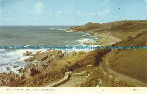 R653682 Woolacombe. Crunta Pool und Morte Point. Jarrold. Cotman Farbe. 1962