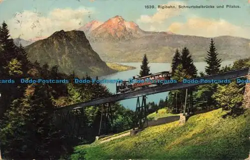 R653701 Rigibahn. Schnurtobelbrucke und Pilatus. Wehrli A.G. Kilchberg. 1909