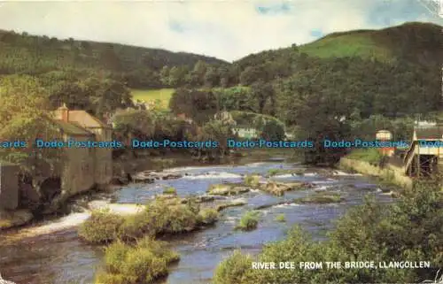 R653283 Llangollen. River Dee von der Brücke. J. Lachs. Kamerafarbe