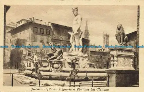 R653716 Florenz. Piazza Signoria und Neptunbrunnen. A. Kroketten