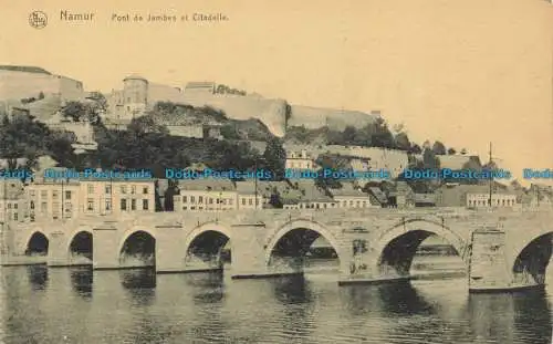 R653741 Namur. Beinbrücke und Zitadelle. Nels. Ern. Thill