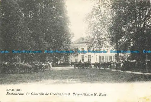 R653797 Restaurant des Schlosses von Groenendael. Eigentümer N. Rose. D.V.D. 190