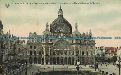 R653953 Antwerpen. Der Hauptbahnhof. Hauptfassade. 1905 eingeweiht. Architekt