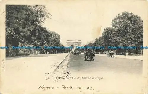 R653984 Paris. Avenue du Bois de Boulogne. E.R. 1903