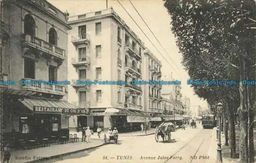 R654080 Tunis. Avenue Jules Ferry. ND. Foto. Smadja Freres