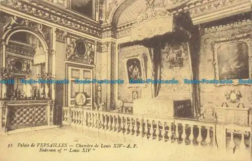 R654110 Schloss Versailles. Schlafzimmer von Louis. A. Papeghin. 1928