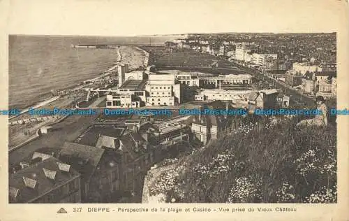 R654155 Dieppe. Aussicht auf Strand und Casino. C.A.P