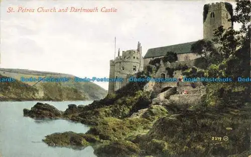 R654179 St. Petrox Kirche und Dartmouth Castle. Valentine Serie