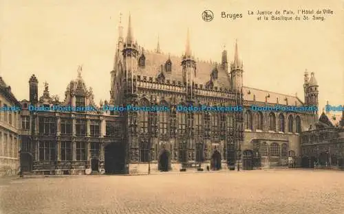 R654190 Brügge. Friedensgerechtigkeit. Das Rathaus. Ern Nels Thill. Serie. Bru