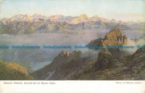 R654235 Brienzer. Rothorn. Aussicht auf die Berner. Alpen. Fr. Wagner