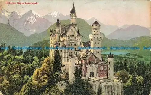 R654238 Schloss Neuschwanstein. Franz Hayer. 1910