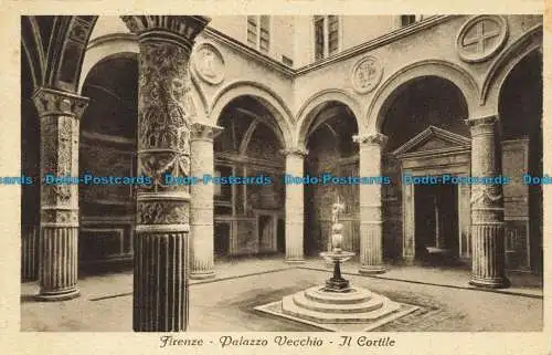 R654871 Florenz. Alter Palast. Der Hof. A. Kroketten