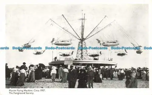 R654354 Maxim Flugmaschine. Die Fairground Society. RP